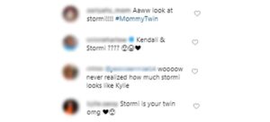 comentarios kylie jenner stormi