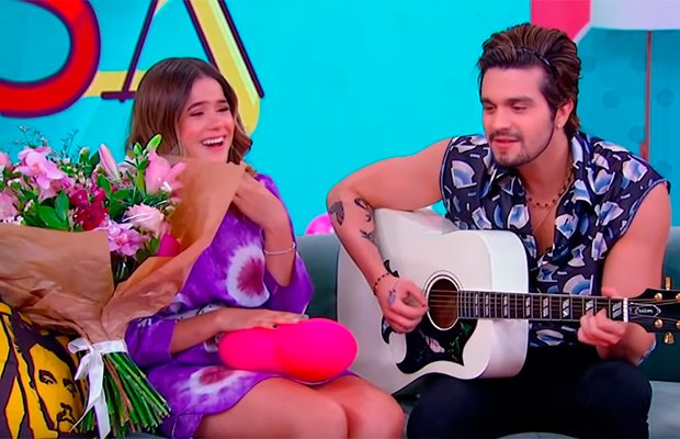 Luan Santana leva Maisa às lágrimas em programa e canta música inédita